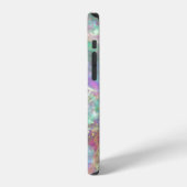 Regenbogen-Opal-Edelstein Irisierendes Monogramm N iPhone Hülle (Linke Seite)
