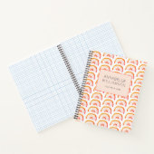 Regenbogen orange Boho Notizblock (Innenseite)