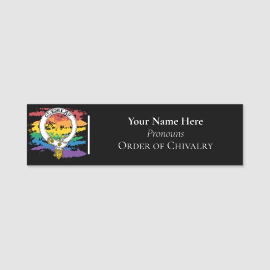 Regenbogen-Orden Ritter Name Tag Namensschild (Vorderseite)