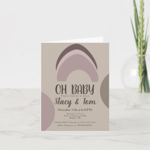 Regenbogen Organische Formen Boho Baby Shower Einladung
