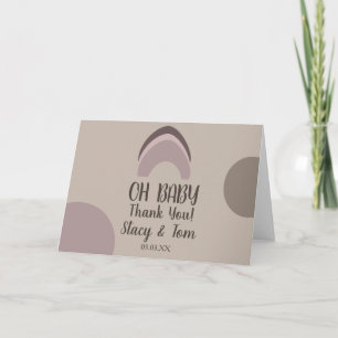 Regenbogen Organische Formen Boho Babyparty Dankes Karte