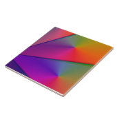 Regenbogen Origami - Indigo u. magentaroter Wirbel Fliese (Seite)