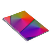 Regenbogen Origami - Indigo u. magentaroter Wirbel Notizblock (Rechte Seite)