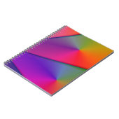 Regenbogen Origami - Indigo u. magentaroter Wirbel Notizblock (Linke Seite)