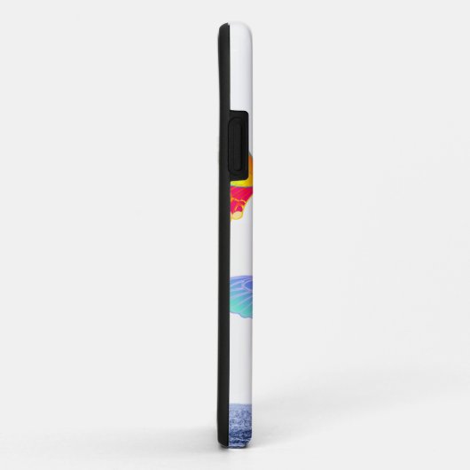 Regenbogen-Ozean-Schmetterlinge Case-Mate iPhone Hülle (Hinten/Rechts)