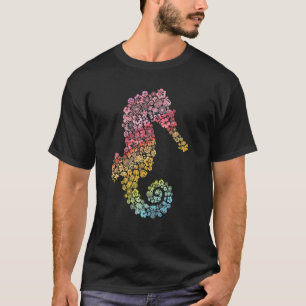 Regenbogen-Ozean-Tier-Fisch-Geschenk-Seepferdchen T-Shirt