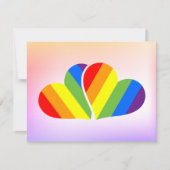 Regenbogen-Paar Dankeskarten (Vorderseite)