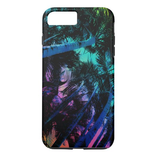 Regenbogen-Palmen Case-Mate iPhone Hülle (Rückseite)