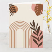 Regenbogen-Palmenblatt-Sonne, Boho-Abstract-Geomet Karte (Gelbe Blume)