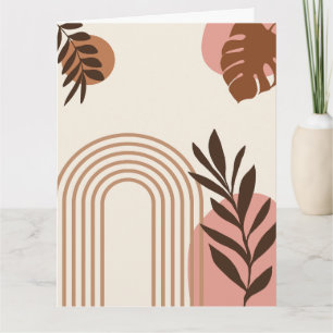 Regenbogen-Palmenblatt-Sonne, Boho-Abstract-Geomet Karte