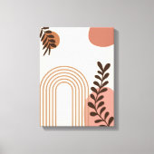 Regenbogen-Palmenblatt-Sonne, Boho-Abstract-Geomet Leinwanddruck (Vorderseite)