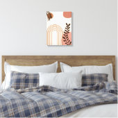 Regenbogen-Palmenblatt-Sonne, Boho-Abstract-Geomet Leinwanddruck (Insitu (Schlafzimmer))