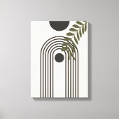 Regenbogen-Palmenblatt-Sonne, Boho-Abstract-Geomet Leinwanddruck (Vorderseite)