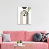 Regenbogen-Palmenblatt-Sonne, Boho-Abstract-Geomet Leinwanddruck (Insitu (Wohnzimmer))