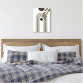 Regenbogen-Palmenblatt-Sonne, Boho-Abstract-Geomet Leinwanddruck (Insitu (Schlafzimmer))