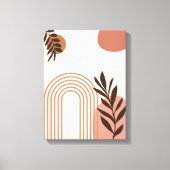 Regenbogen-Palmenblatt-Sonne, Boho-Abstract-Geomet Leinwanddruck (Vorderseite)