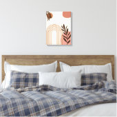 Regenbogen-Palmenblatt-Sonne, Boho-Abstract-Geomet Leinwanddruck (Insitu (Schlafzimmer))