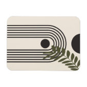 Regenbogen-Palmenblatt-Sonne, Boho-Abstract-Geomet Magnet (Horizontal)