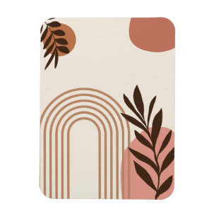 Regenbogen-Palmenblatt-Sonne, Boho-Abstract-Geomet Magnet