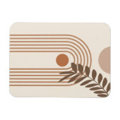 Regenbogen-Palmenblatt-Sonne, Boho-Abstract-Geomet Magnet (Horizontal)