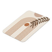 Regenbogen-Palmenblatt-Sonne, Boho-Abstract-Geomet Magnet (Linke Seite)