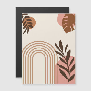 Regenbogen-Palmenblatt-Sonne, Boho-Abstract-Geomet Magneteinladung
