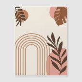 Regenbogen-Palmenblatt-Sonne, Boho-Abstract-Geomet Magneteinladung (Vorderseite)