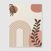 Regenbogen-Palmenblatt-Sonne, Boho-Abstract-Geomet Magneteinladung (Vorderseite)
