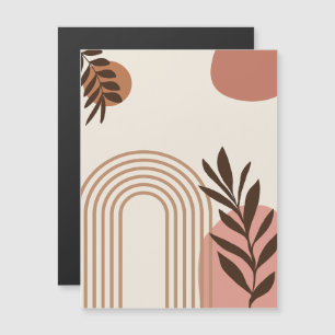 Regenbogen-Palmenblatt-Sonne, Boho-Abstract-Geomet Magneteinladung
