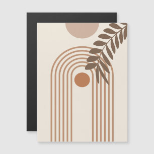 Regenbogen-Palmenblatt-Sonne, Boho-Abstract-Geomet Magneteinladung