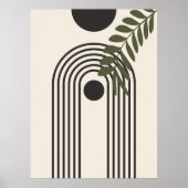 Regenbogen-Palmenblatt-Sonne, Boho-Abstract-Geomet Poster (Vorne)