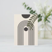 Regenbogen-Palmenblatt-Sonne, Boho-Abstract-Geomet Postkarte (Stehend Vorderseite)