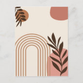 Regenbogen-Palmenblatt-Sonne, Boho-Abstract-Geomet Postkarte (Vorderseite)