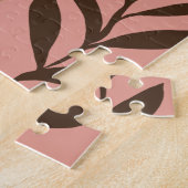 Regenbogen-Palmenblatt-Sonne, Boho-Abstract-Geomet Puzzle (Seite)