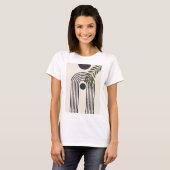Regenbogen-Palmenblatt-Sonne, Boho-Abstract-Geomet T-Shirt (Vorne ganz)
