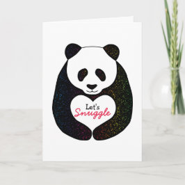 Regenbogen-Panda-Herz ließ uns Snuggle die Karte