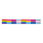 Regenbogen, Pansexual, Transexual & Bisexual Satinband (Vorderseite)