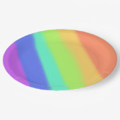 Regenbogen Pappteller (Schrägansicht)