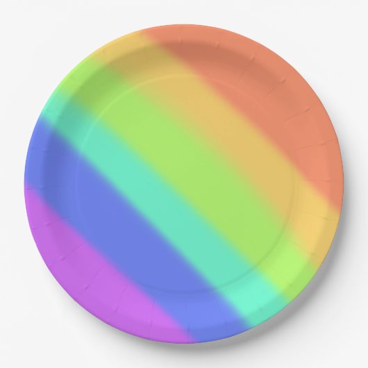 Regenbogen Pappteller (Vorderseite)