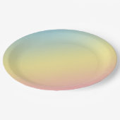 Regenbogen- Pappteller (Schrägansicht)