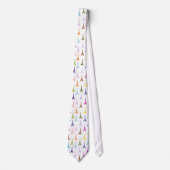 Regenbogen-Paris-Eiffelturmmuster Krawatte (Vorderseite)