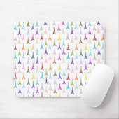 Regenbogen-Paris-Eiffelturmmuster Mousepad (Mit Mouse)