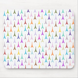 Regenbogen-Paris-Eiffelturmmuster Mousepad