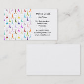 Regenbogen-Paris-Eiffelturmmuster Visitenkarte (Vorne/Hinten)