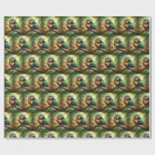 Regenbogen-Parrots tropische Maca Geschenkpapier (Flach)