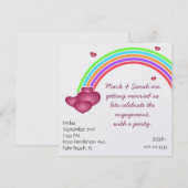 Regenbogen-Party Einladung (Vorne/Hinten)