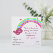 Regenbogen-Party Einladung (Stehend Vorderseite)