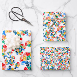 Regenbogen-Party Geschenkpapier Set