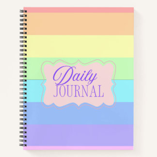 Regenbogen-Pastell-Farbblock-Notizbuch Notizblock