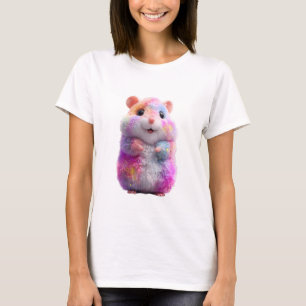 Regenbogen-Pastell-Funkel-Galaxie-Hamster-Frauen T-Shirt